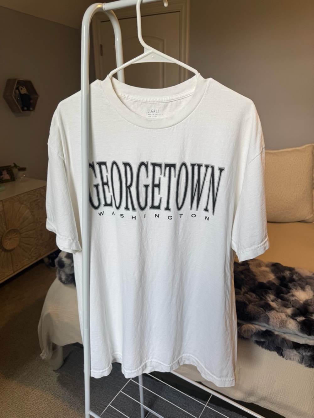 Brandy Melville White Georgetown Washington Graphic Tee